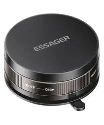 Essager Compacte MagSafe Telefoonhouder Auto Dashboard met Zuignap Zwart afbeelding