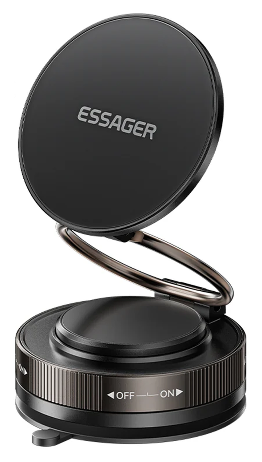 Essager Magnetische MagSafe Telefoonhouder Auto Dashboard met Zuignap Zwart afbeelding 1