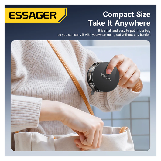 Essager Magnetische MagSafe Telefoonhouder Auto Dashboard met Zuignap Zwart afbeelding 4