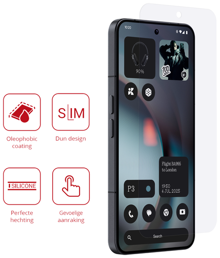 Rosso Nothing Phone (3) Screen Protector Case Friendly Folie Duo Pack afbeelding 2