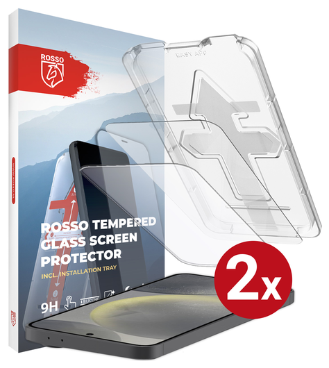 Rosso Samsung S24 Tempered Glass met Installatietray (2-Pack) afbeelding 13