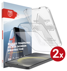 Rosso Samsung S24 Tempered Glass met Installatietray (2-Pack)