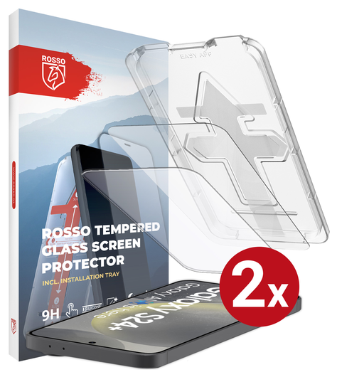 Rosso Samsung S24 Plus Tempered Glass met Installatietray (2-Pack) afbeelding 13