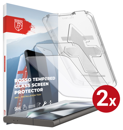Rosso Samsung S24 Ultra Tempered Glass met Installatietray (2-Pack) afbeelding 1