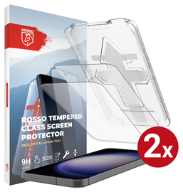 Rosso Samsung S23 Tempered Glass met Installatietray (2-Pack)