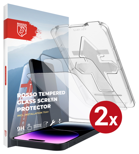 Rosso Apple iPhone 14 Pro Tempered Glass met Installatietray (2-Pack) afbeelding 1