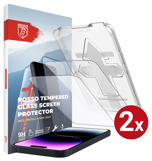 Rosso Apple iPhone 14 Pro Tempered Glass met Installatietray (2-Pack) afbeelding 12