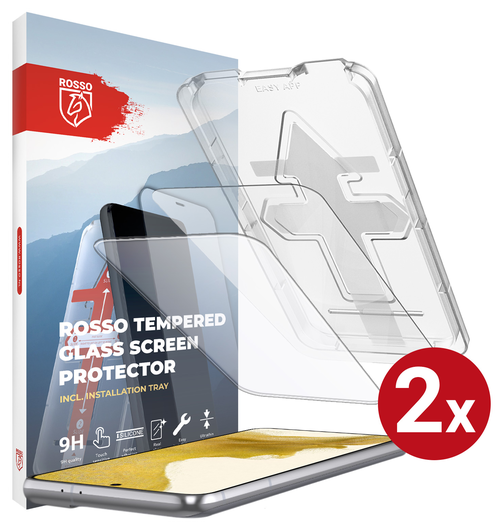 Rosso Samsung Galaxy S22 Tempered Glass met Installatietray (2-Pack) afbeelding 1