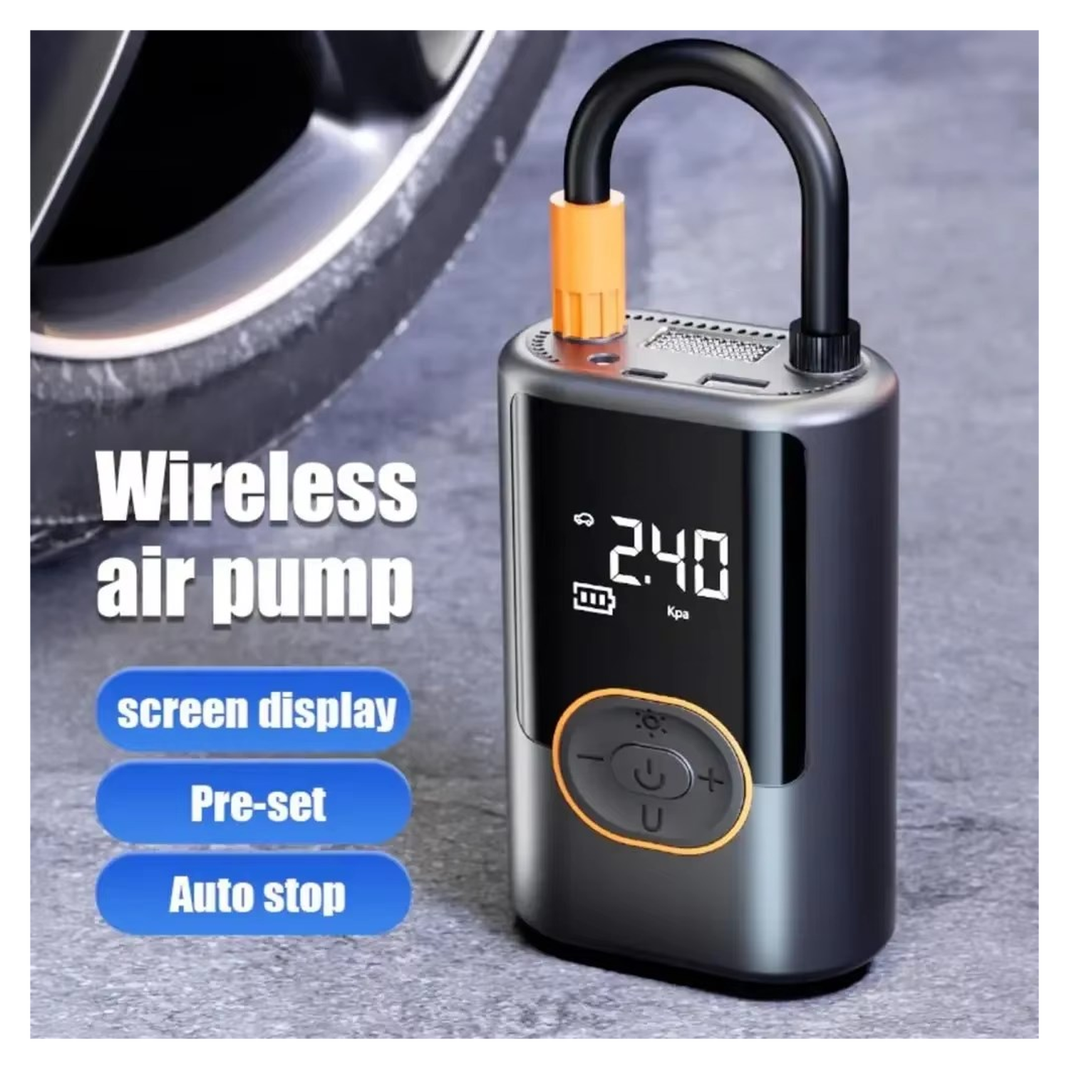 4.000 mAh Powerbank met 150PSI Lucht Compressor voor Auto, E-bike en Fiets afbeelding 7