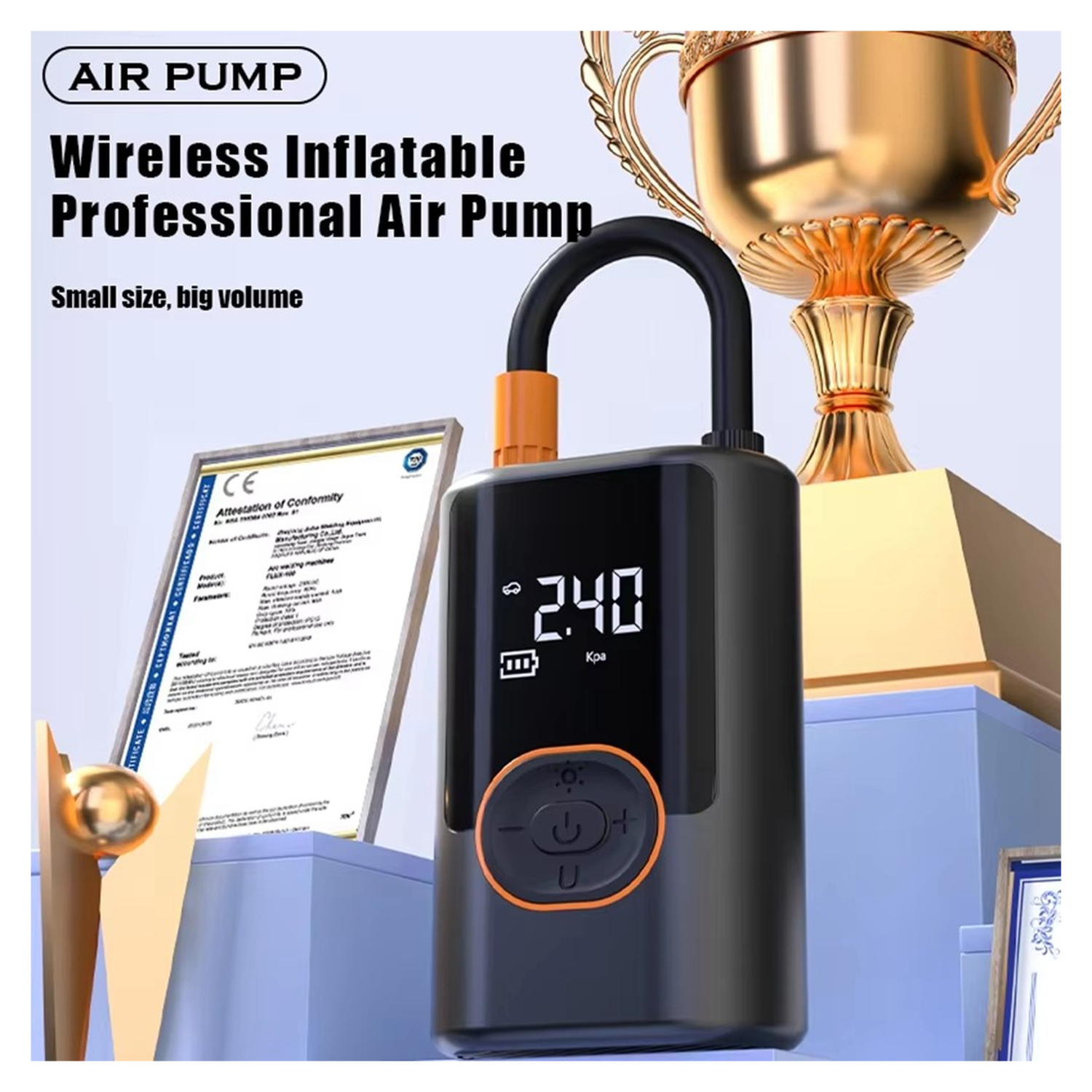 4.000 mAh Powerbank met 150PSI Lucht Compressor voor Auto, E-bike en Fiets afbeelding 9