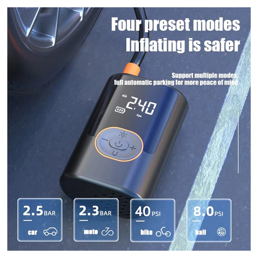 4.000 mAh Powerbank met 150PSI Lucht Compressor voor Auto, E-bike en Fiets afbeelding 5