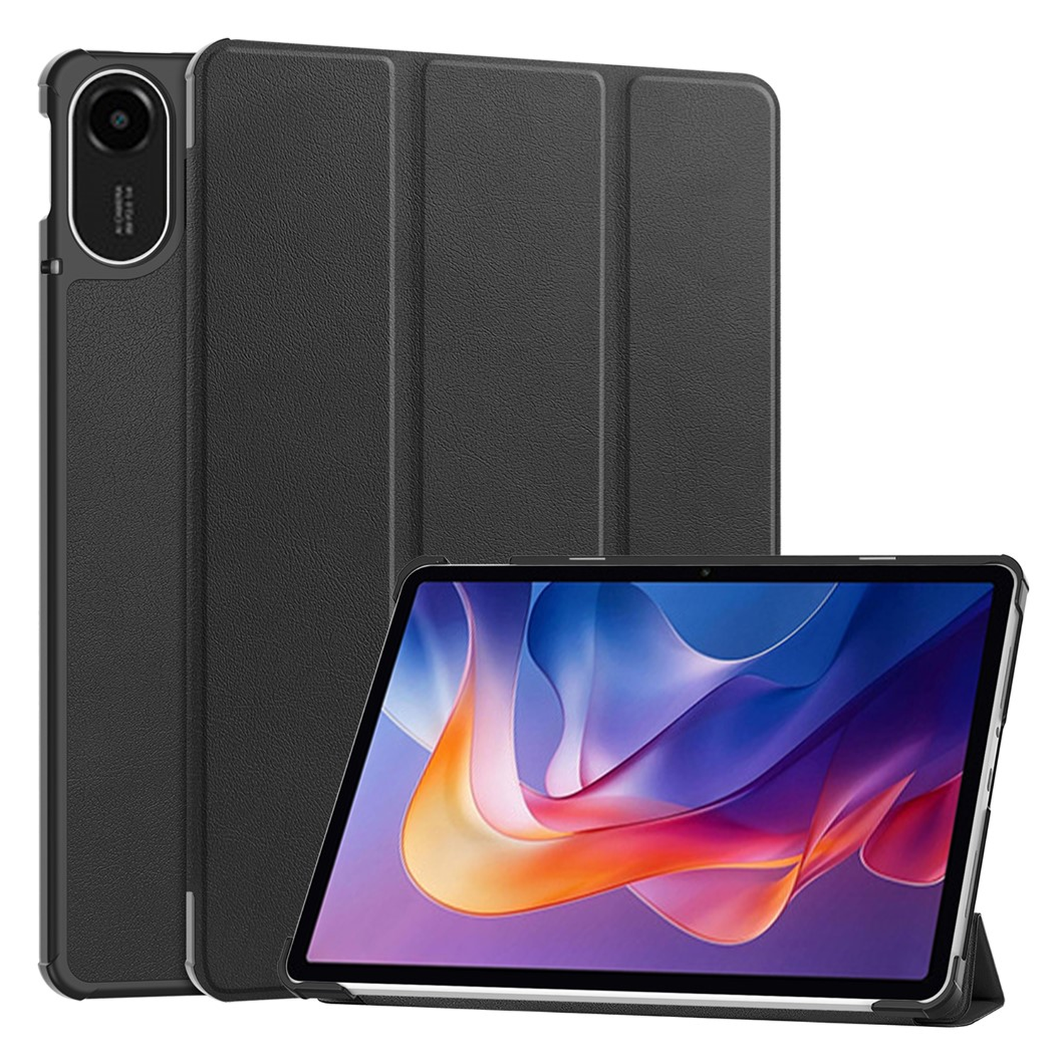 Xiaomi Redmi Pad 2 Hoes Tri-Fold Book Case met Standaard Zwart afbeelding 1