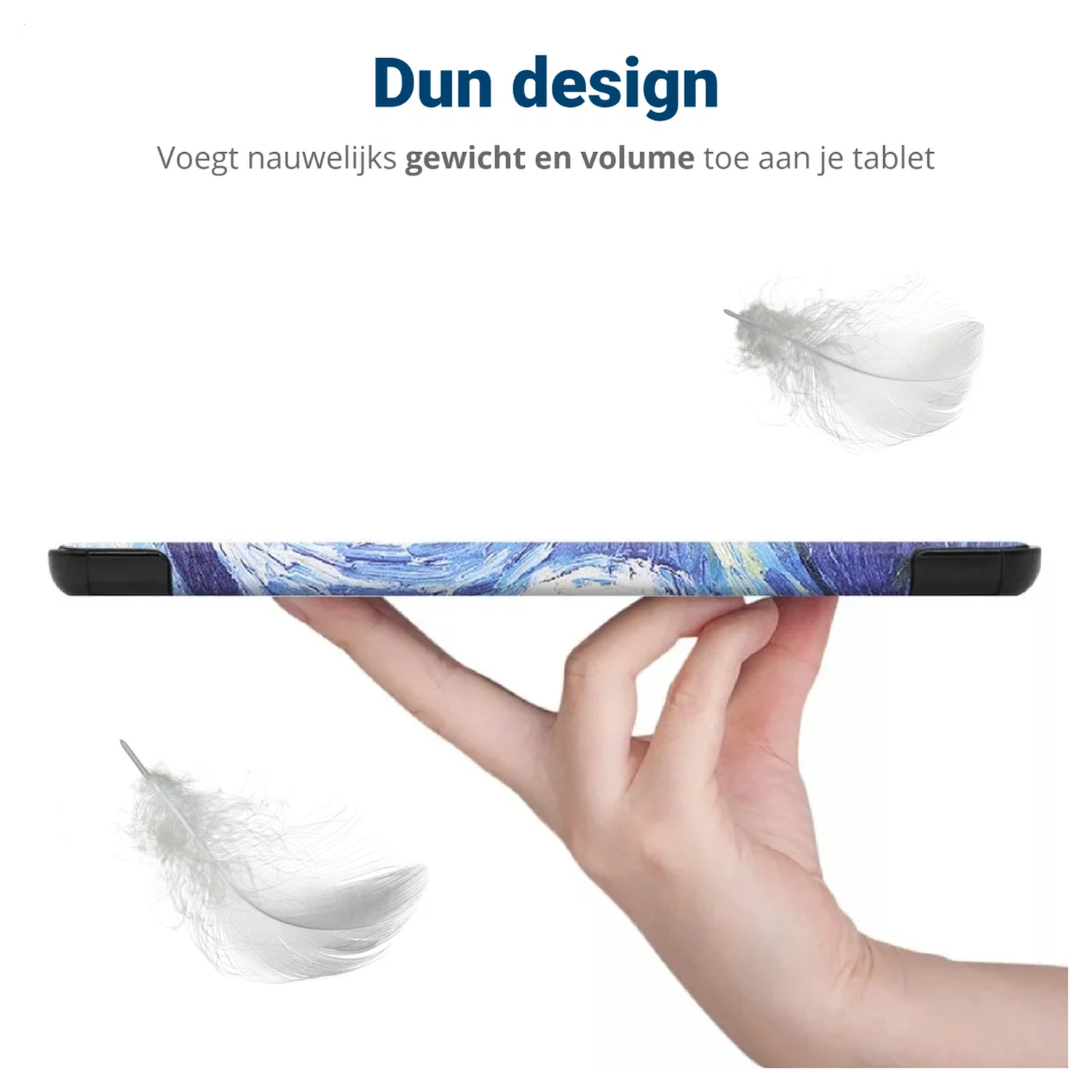 Xiaomi Redmi Pad 2 Hoes Tri-Fold Book Case met Standaard Sterren Nacht afbeelding 6