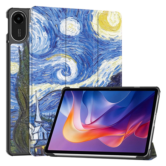 Xiaomi Redmi Pad 2 Hoes Tri-Fold Book Case met Standaard Sterren Nacht afbeelding 1