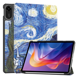 Xiaomi Redmi Pad 2 Hoes Tri-Fold Book Case met Standaard Sterren Nacht