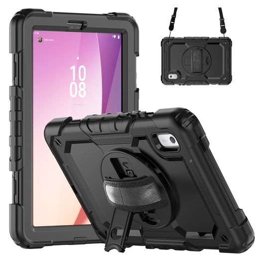 Lenovo Tab One Hoes met Ingebouwde Screen Protector en Handriem Zwart afbeelding 1