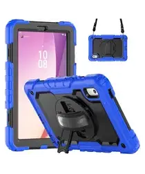 Lenovo Tab One Hoes met Ingebouwde Screen Protector en Handriem Blauw afbeelding