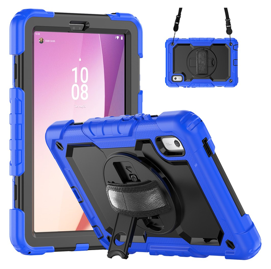 Lenovo Tab One Hoes met Ingebouwde Screen Protector en Handriem Blauw afbeelding 1