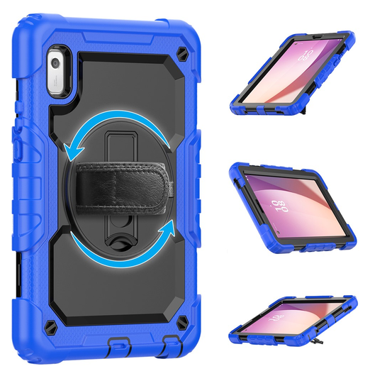 Lenovo Tab One Hoes met Ingebouwde Screen Protector en Handriem Blauw afbeelding 16