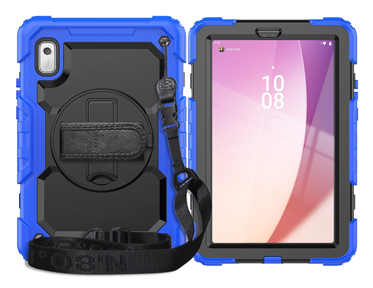 Lenovo Tab One Hoes met Ingebouwde Screen Protector en Handriem Blauw afbeelding 18