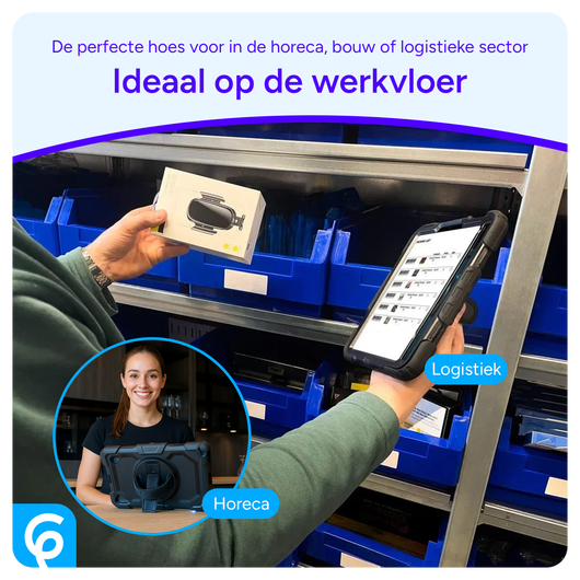 Lenovo Tab One Hoes met Ingebouwde Screen Protector en Handriem Blauw afbeelding 6