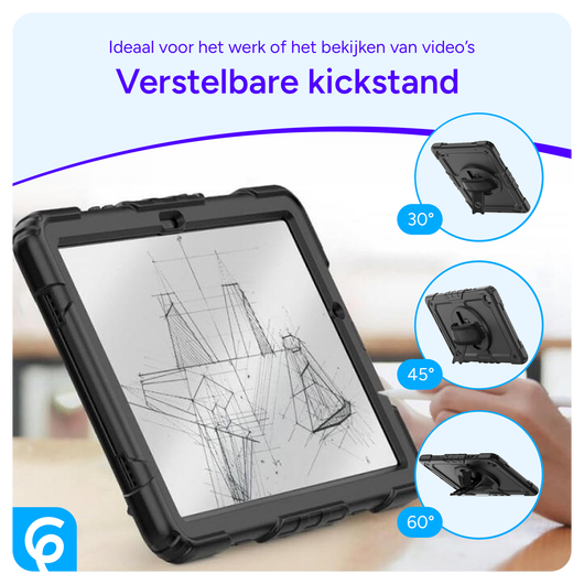 Lenovo Tab One Hoes met Ingebouwde Screen Protector en Handriem Blauw afbeelding 8