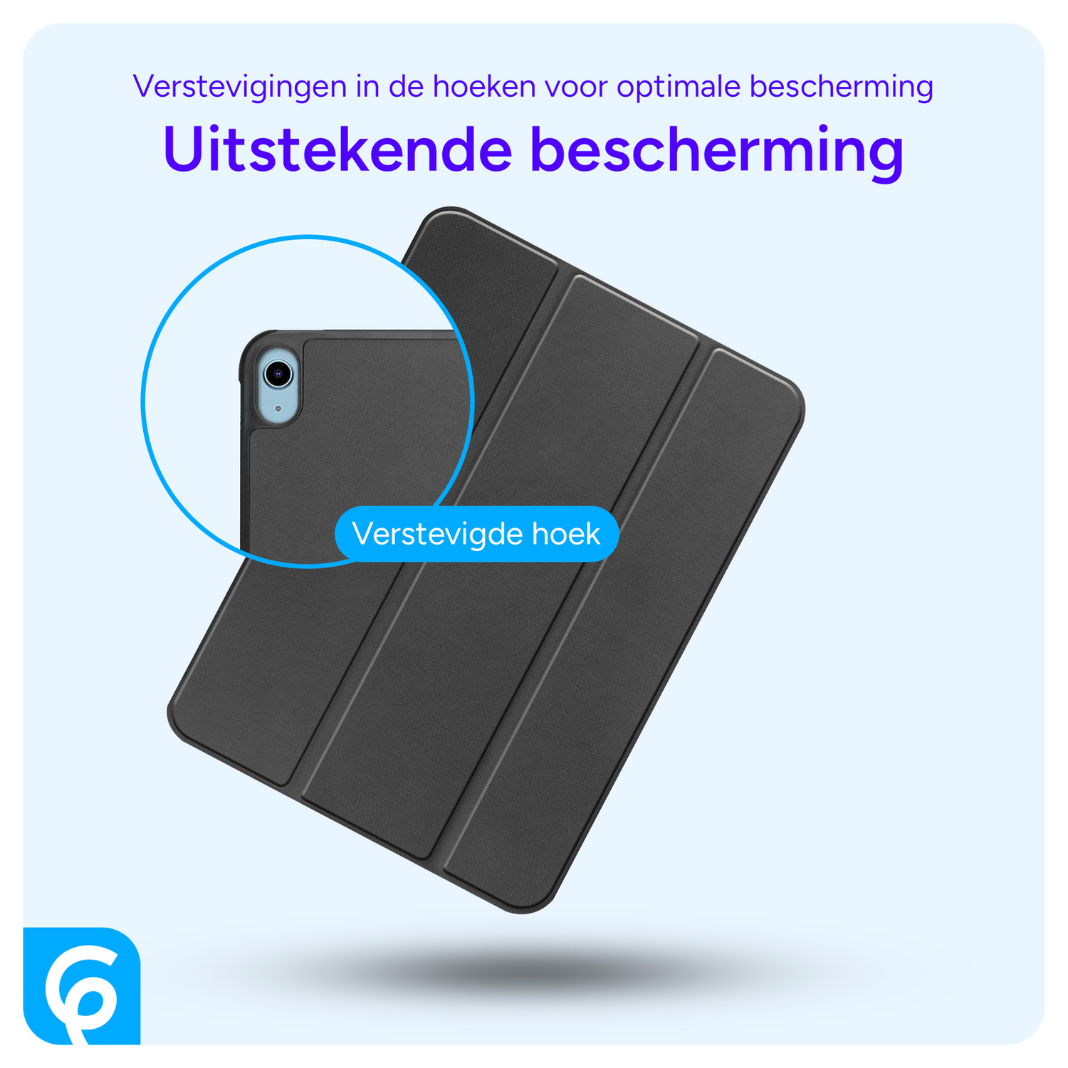 Lenovo Tab One Hoes Tri-Fold Book Case met Standaard Zwart afbeelding 2