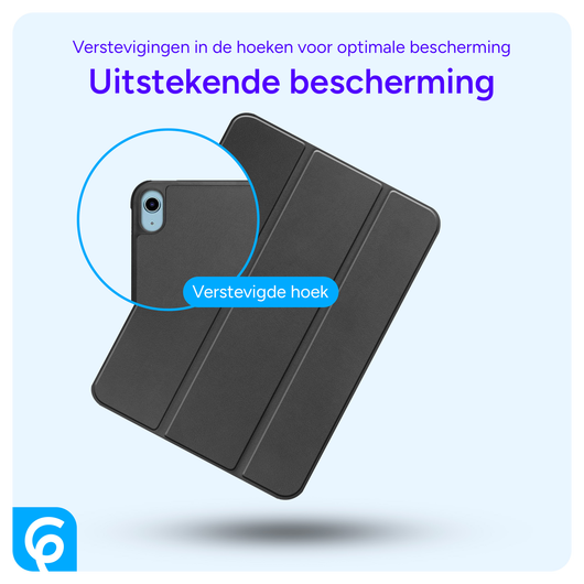 Lenovo Tab One Hoes Tri-Fold Book Case met Standaard Zwart afbeelding 2