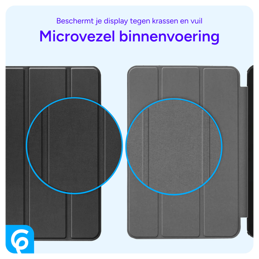 Lenovo Tab One Hoes Tri-Fold Book Case met Standaard Zwart afbeelding 6