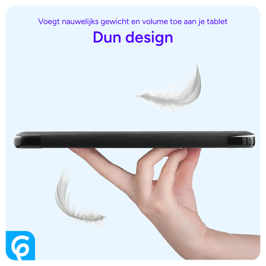 Lenovo Tab One Hoes Tri-Fold Book Case met Standaard Zwart afbeelding 7