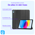 Lenovo Tab One Hoes Tri-Fold Book Case met Standaard Zwart afbeelding 3