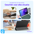 Lenovo Tab One Hoes Tri-Fold Book Case met Standaard Zwart afbeelding 4
