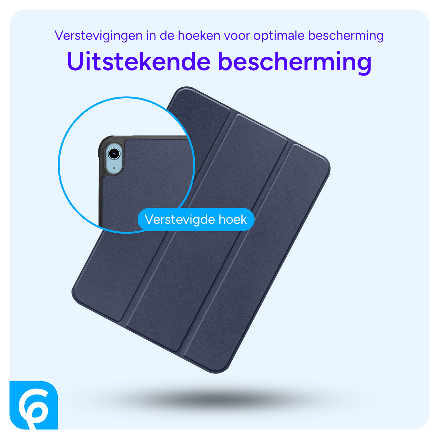 Lenovo Tab One Hoes Tri-Fold Book Case met Standaard Blauw afbeelding 2
