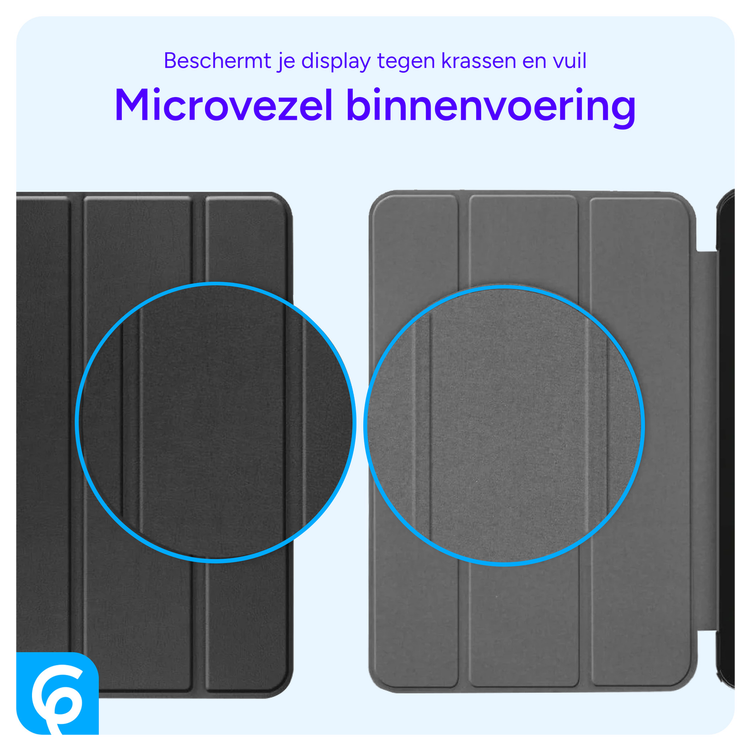 Lenovo Tab One Hoes Tri-Fold Book Case met Standaard Blauw afbeelding 6