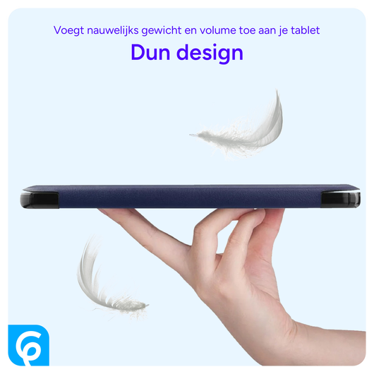 Lenovo Tab One Hoes Tri-Fold Book Case met Standaard Blauw afbeelding 7