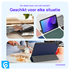 Lenovo Tab One Hoes Tri-Fold Book Case met Standaard Blauw afbeelding 4
