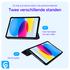 Lenovo Tab One Hoes Tri-Fold Book Case met Standaard Blauw afbeelding 5