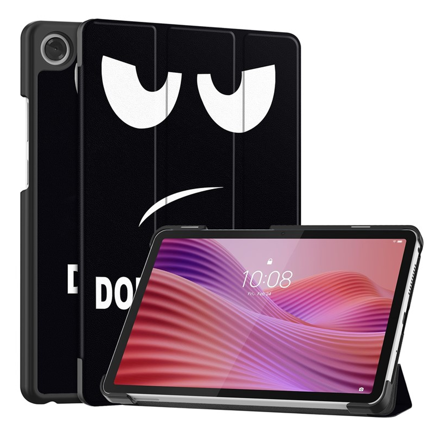Lenovo Tab One Hoes Tri-Fold Book Case met Standaard Touch afbeelding 1