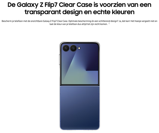 Origineel Samsung Galaxy Z Flip 7 Hoesje Clear Case Transparant afbeelding 4