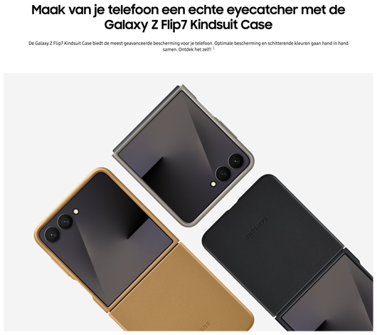 Origineel Samsung Galaxy Z Flip 7 Hoesje KindSuit Case Bruin afbeelding 4