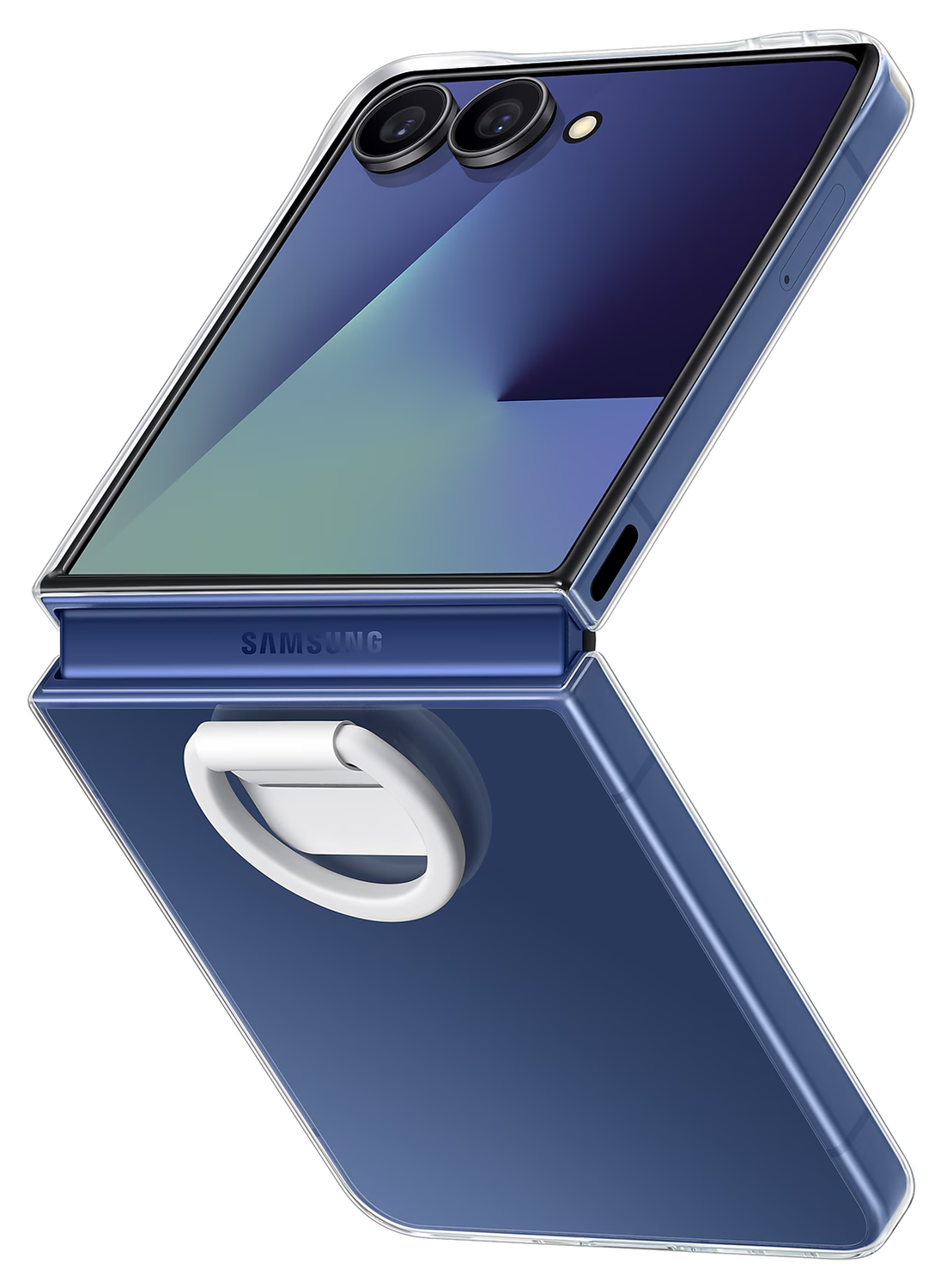 Origineel Samsung Galaxy Z Flip 7 Hoesje Clear Ring Case Transparant afbeelding 1