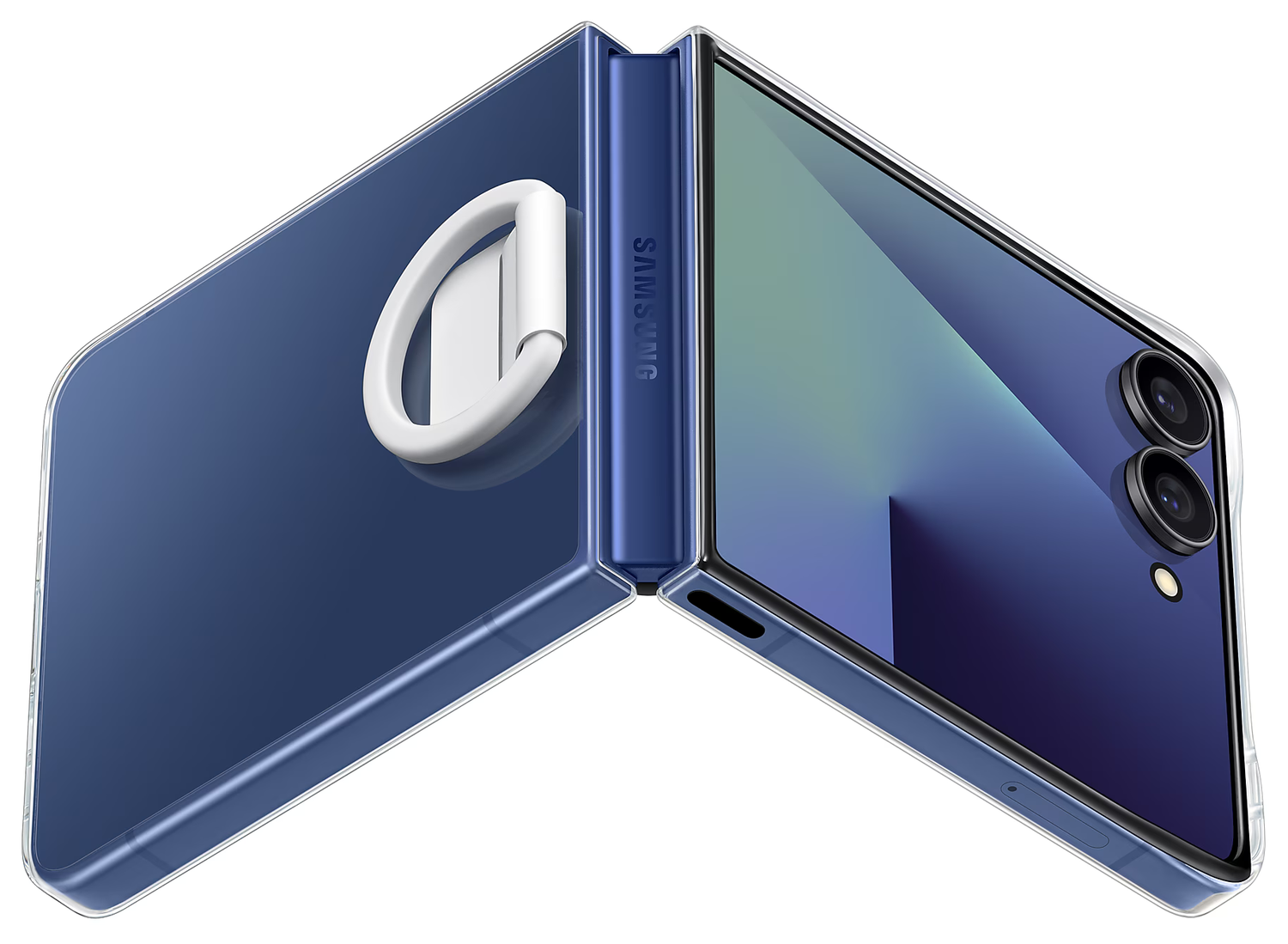 Origineel Samsung Galaxy Z Flip 7 Hoesje Clear Ring Case Transparant afbeelding 8