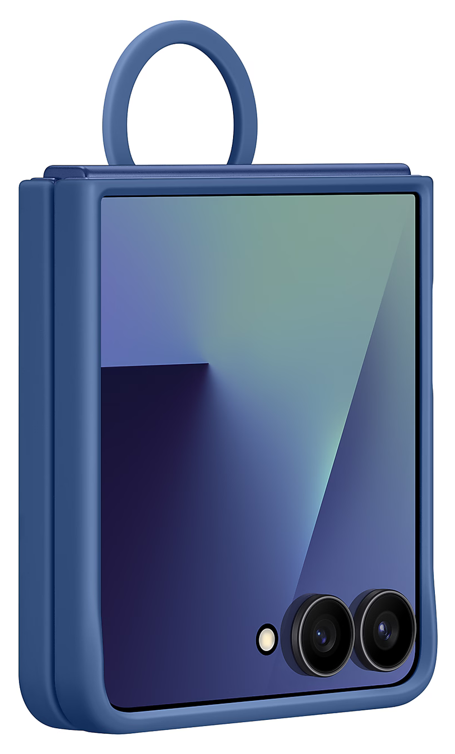 Origineel Samsung Galaxy Z Flip 7 Hoesje Ring Case Siliconen Blauw afbeelding 10