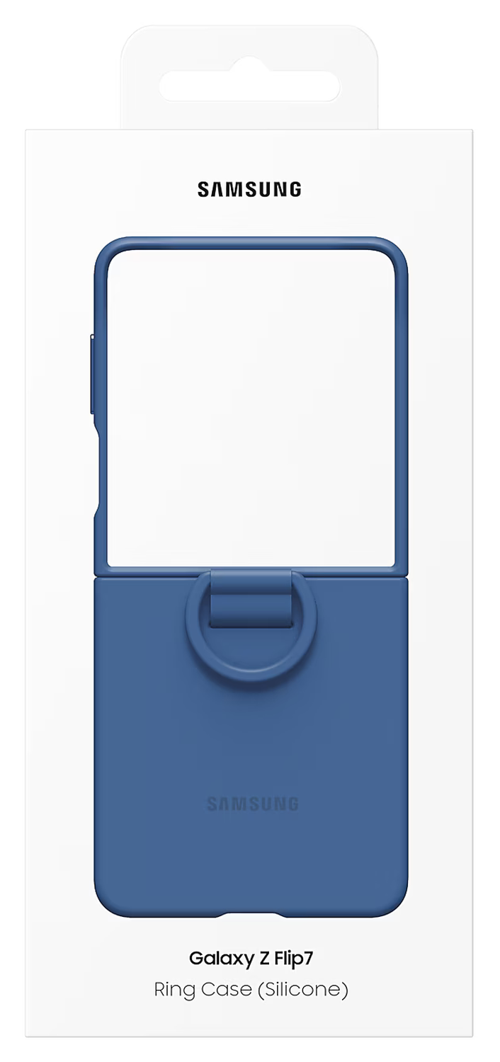 Origineel Samsung Galaxy Z Flip 7 Hoesje Ring Case Siliconen Blauw afbeelding 8