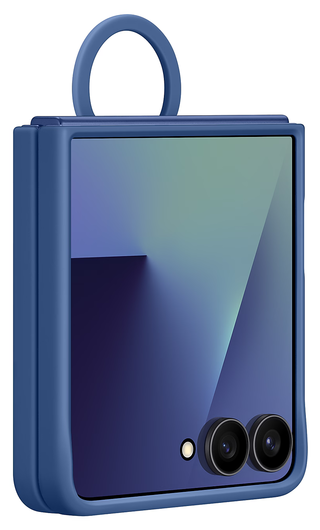Origineel Samsung Galaxy Z Flip 7 Hoesje Ring Case Siliconen Blauw afbeelding 10