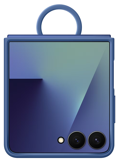 Origineel Samsung Galaxy Z Flip 7 Hoesje Ring Case Siliconen Blauw afbeelding 2