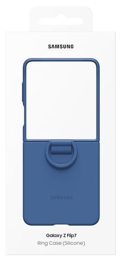Origineel Samsung Galaxy Z Flip 7 Hoesje Ring Case Siliconen Blauw afbeelding 8