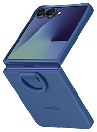 Origineel Samsung Galaxy Z Flip 7 Hoesje Ring Case Siliconen Blauw afbeelding