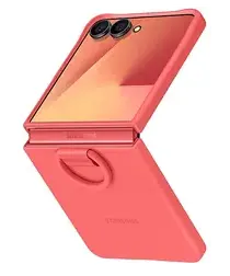 Origineel Samsung Galaxy Z Flip 7 Hoesje Ring Case Siliconen Rood afbeelding
