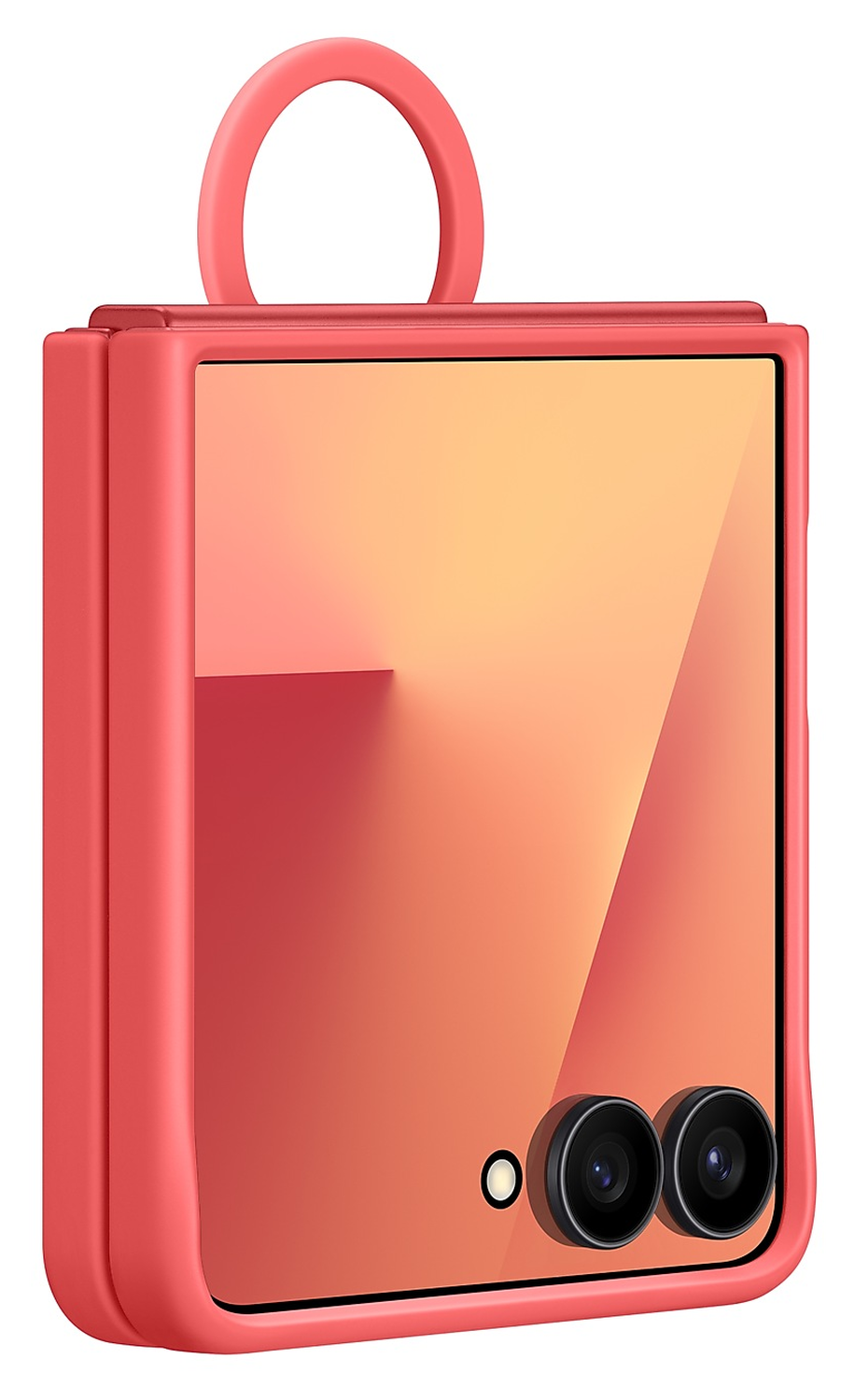 Origineel Samsung Galaxy Z Flip 7 Hoesje Ring Case Siliconen Rood afbeelding 10